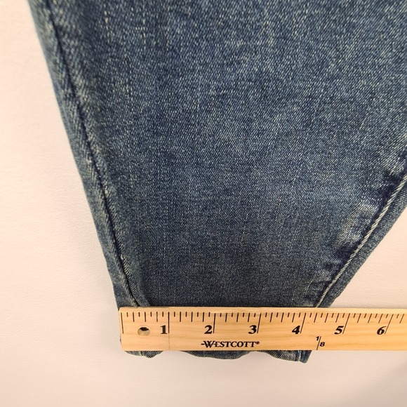 True Religion Jennie Curvy Mid Rise Super Skinny Jeans 34* Button Pocket Blue - Picture 5 of 11